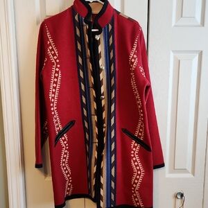 Native Jackets Santa Fe Reversible  Wool Southwest Blanket Jacket